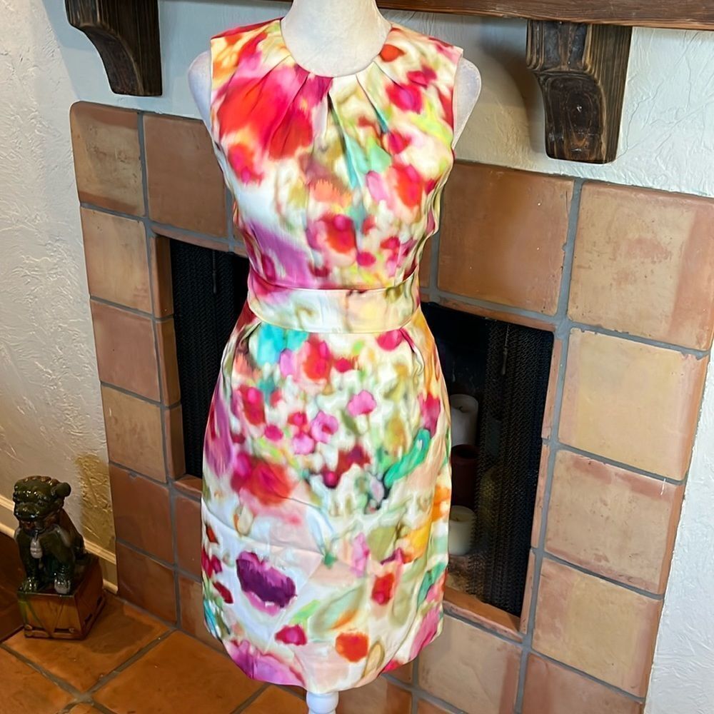 Kate Spade Sleeveless Springtime Watercolor Dress, 00!